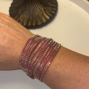 Swarovski Pink Crystal Wrap Bracelet